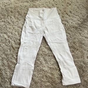 Mid length lululemon white leggings